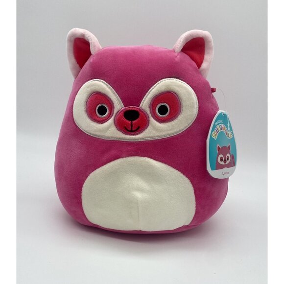 Squishmallow Plush NWT New 8” Lucia Pink White Lemur 2020 Summer - Picture 1 of 5